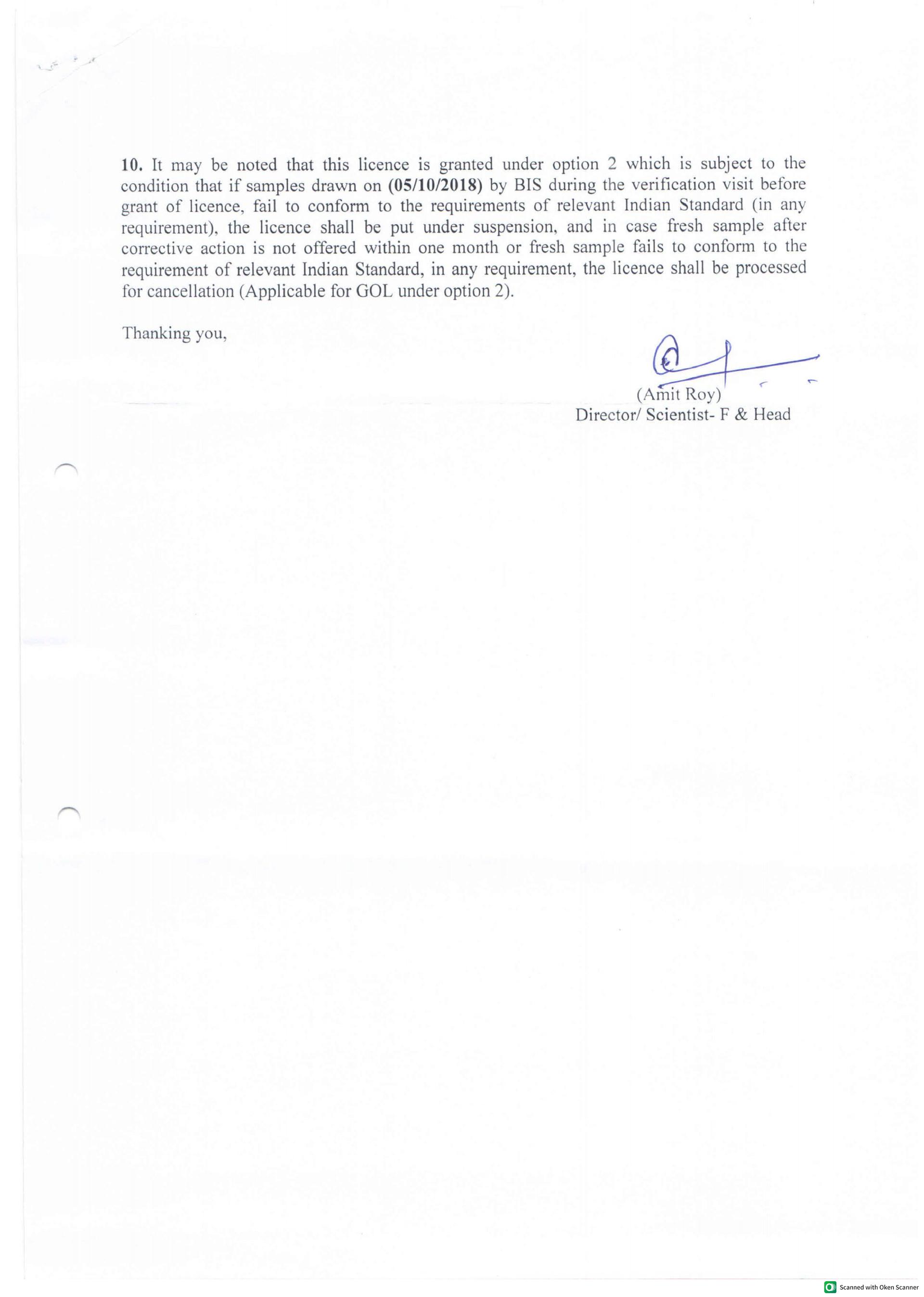 Eco Tech Papers BIS Licence, page 3